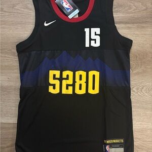 Nike Black and Yellow 5280 Denver Nuggets Basketball Jersey